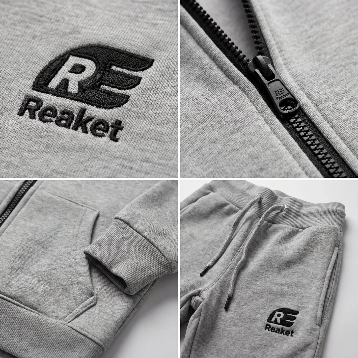 Ensemble Sweat Béoumi Zippé enfants Reaket, une marque de vêtements de sport