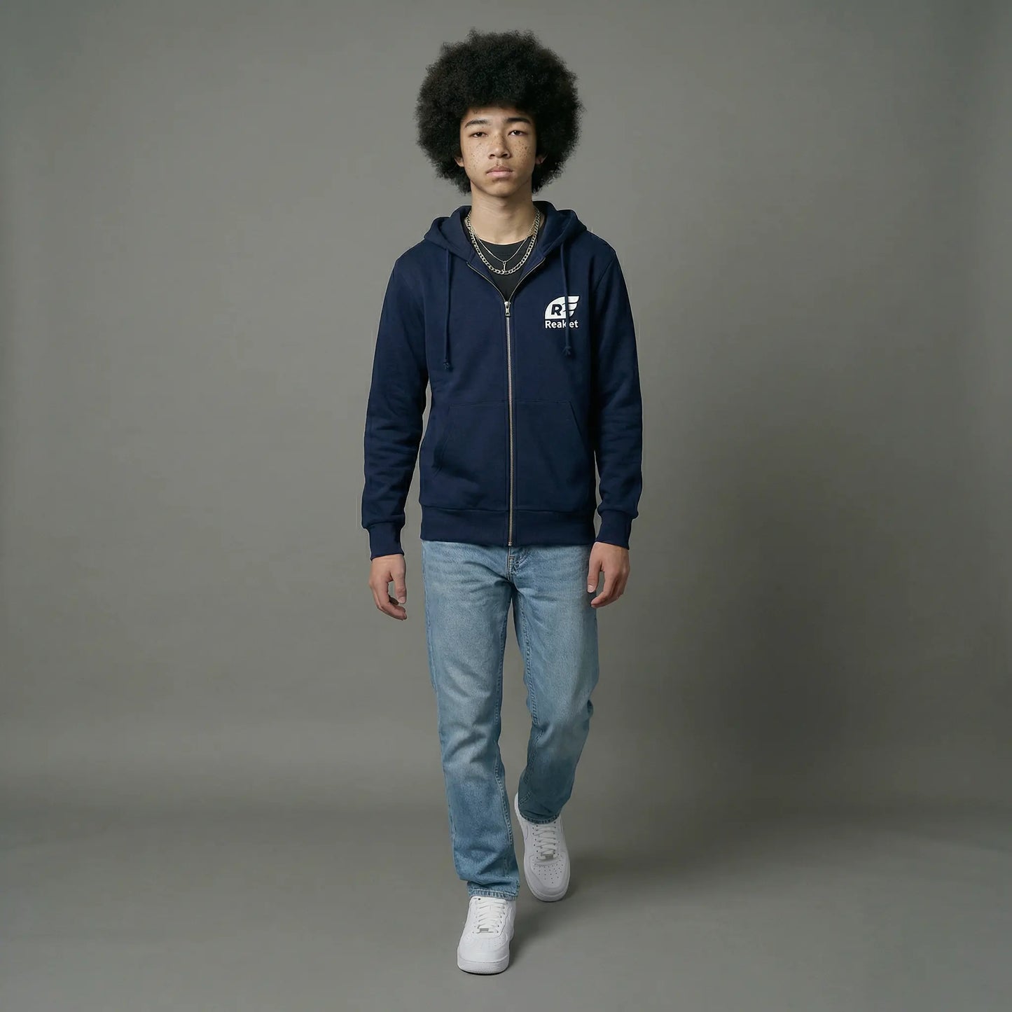 Sweat à capuche Bassam zippé Reaket, une marque de vêtements de sport