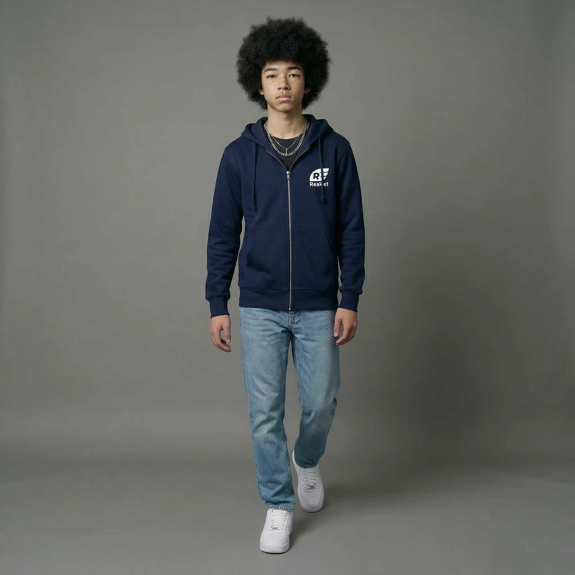 Sweat à capuche Bassam zippé Reaket, une marque de vêtements de sport