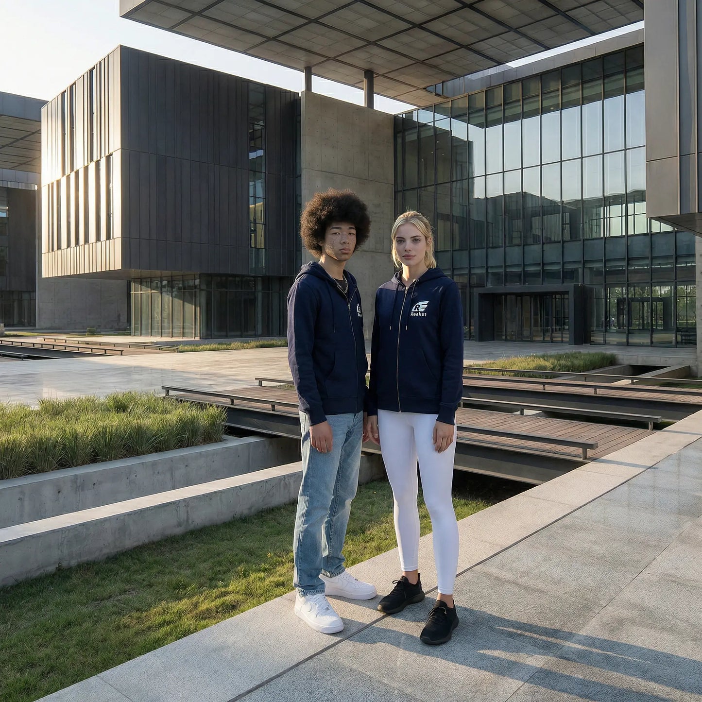 Sweat à capuche Bassam zippé Reaket, une marque de vêtements de sport