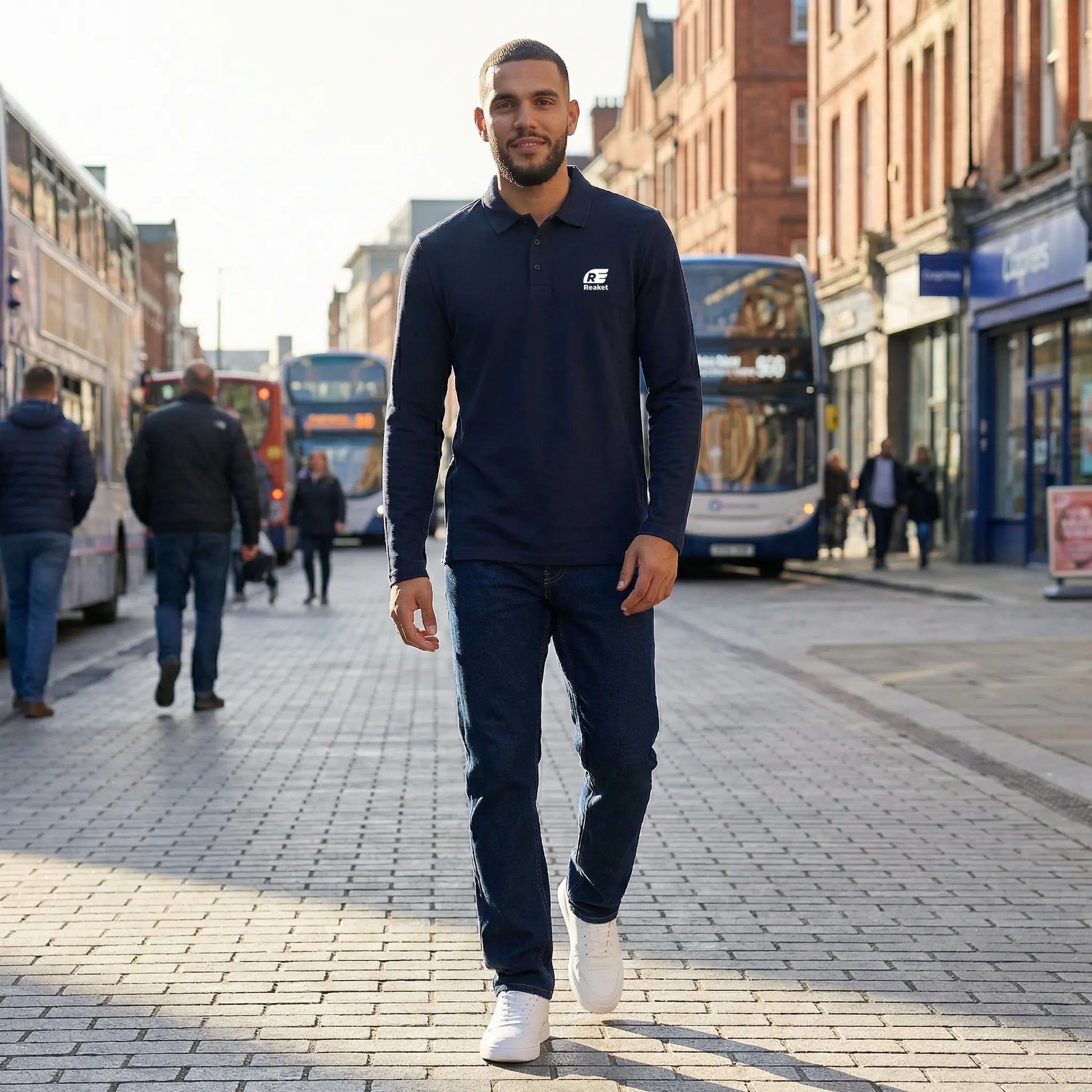 Polo Manches longues M’batto 2 Reaket, une marque de vêtements de sport